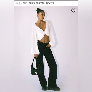 Princess Polly Henrik Cropped Sweater